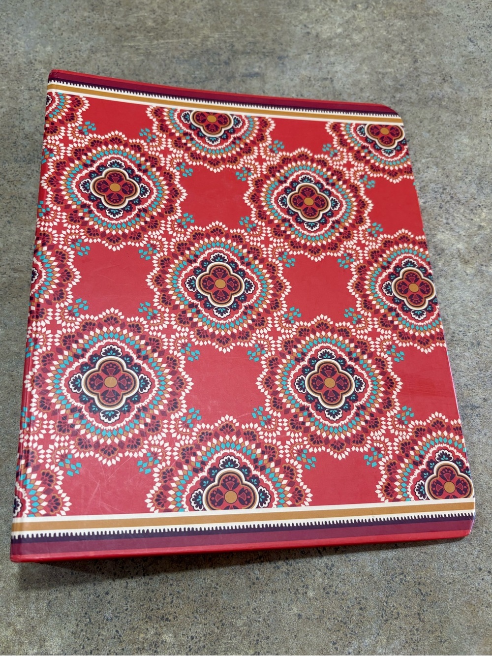 Vera Bradley paprika mini binder retired pattern y2k